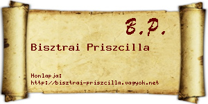 Bisztrai Priszcilla névjegykártya